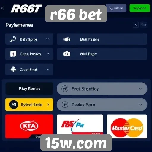 Métodos de pagamento disponíveis na r66 bet